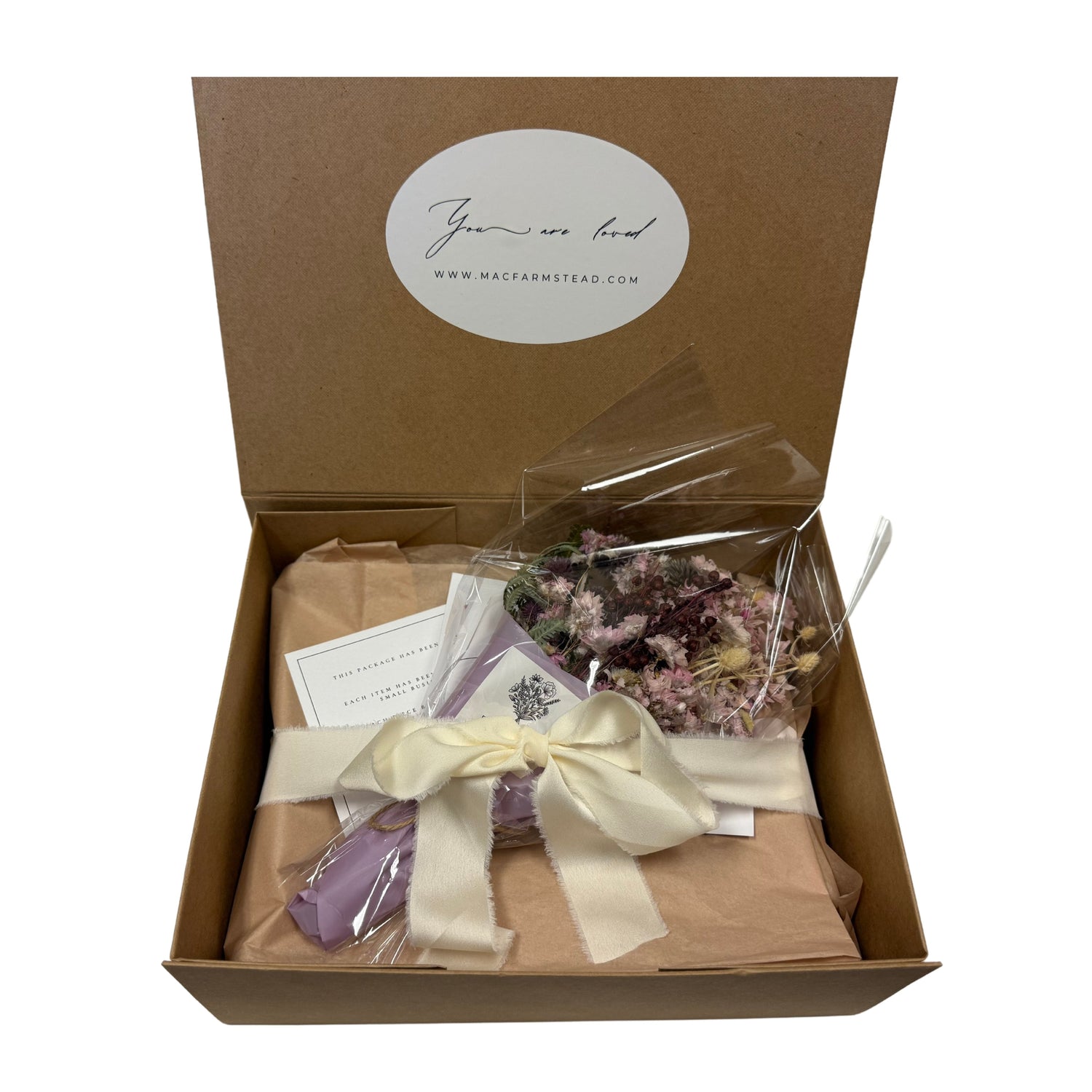 A Hug in a Package: Cozy Blanket Gift with Sustainable Forever Dry Flowers