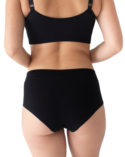 Kindred Bravely - Bamboo Maternity & Postpartum Panties - 2 Pack black & beige