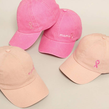 BUNDLE TRIO: Breast Cancer Support Breast Cancer Awareness Ribbon Baseball Cap, Luxury Soft Multi Design Home Slippers,  2 Rings Dainty Eternity Breast Cancer Survivor Necklace Gift