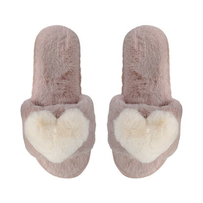 limlim - PLUSH HEART SLIPPERS