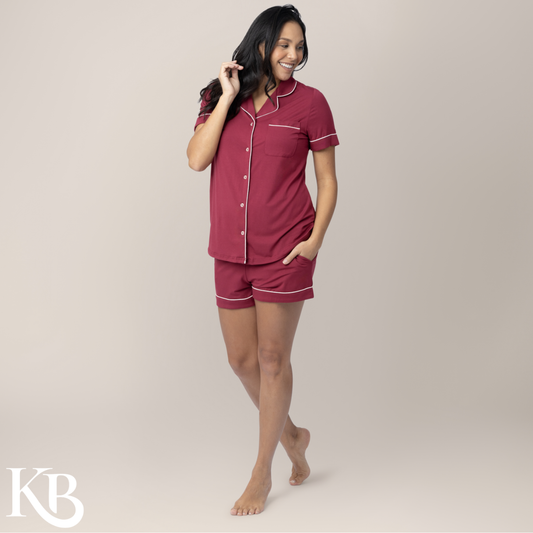 Kindred Bravely - Clea Bamboo Maternity & Postpartum Short Sleeve Pajama Set