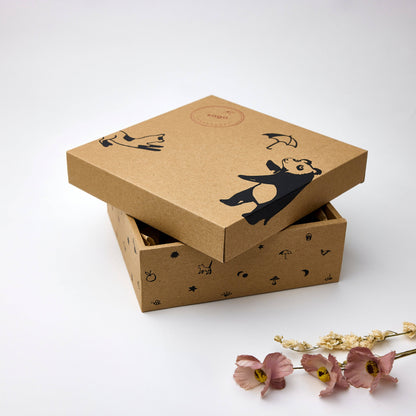 Saga Copenhagen - Embroidered Wonder Gift Box - Flowers on Mellow Rose