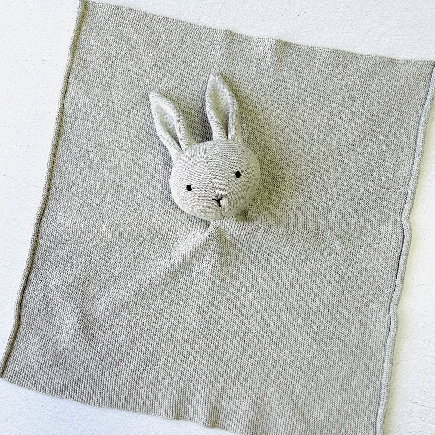 Viverano Organics - Bunny -Organic Baby Lovey Security Knit Blanket Cuddle Cloth