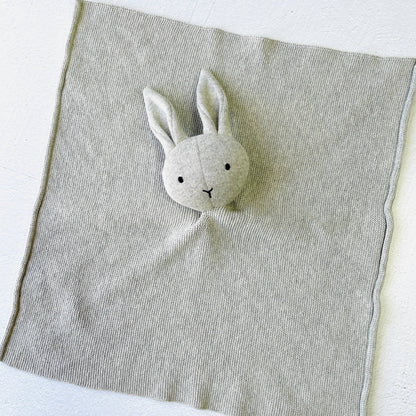 Viverano Organics - Bunny -Organic Baby Lovey Security Knit Blanket Cuddle Cloth