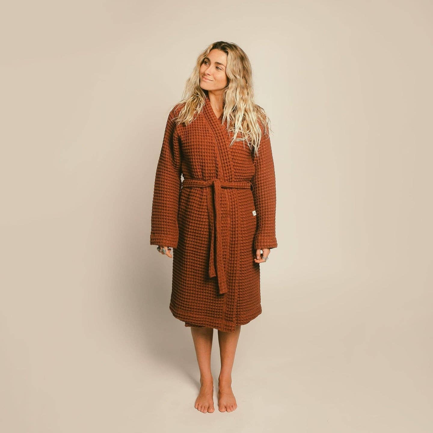 Happy Place Brand - Organic Weightless Waffle Bath Robe