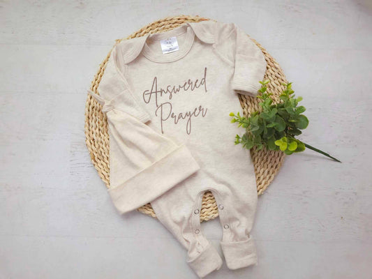 Wonderfully Made - Baby Romper | Answered Prayers Oatmeal