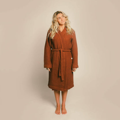 Happy Place Brand - Organic Weightless Waffle Bath Robe