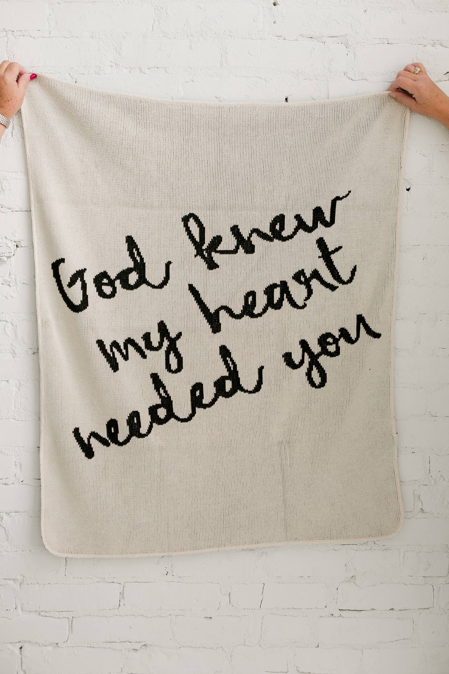 Modern Burlap - Made in the USA | God Knew My Heart Needed You Throw