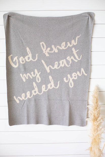 Modern Burlap - Made in the USA | God Knew My Heart Needed You Throw