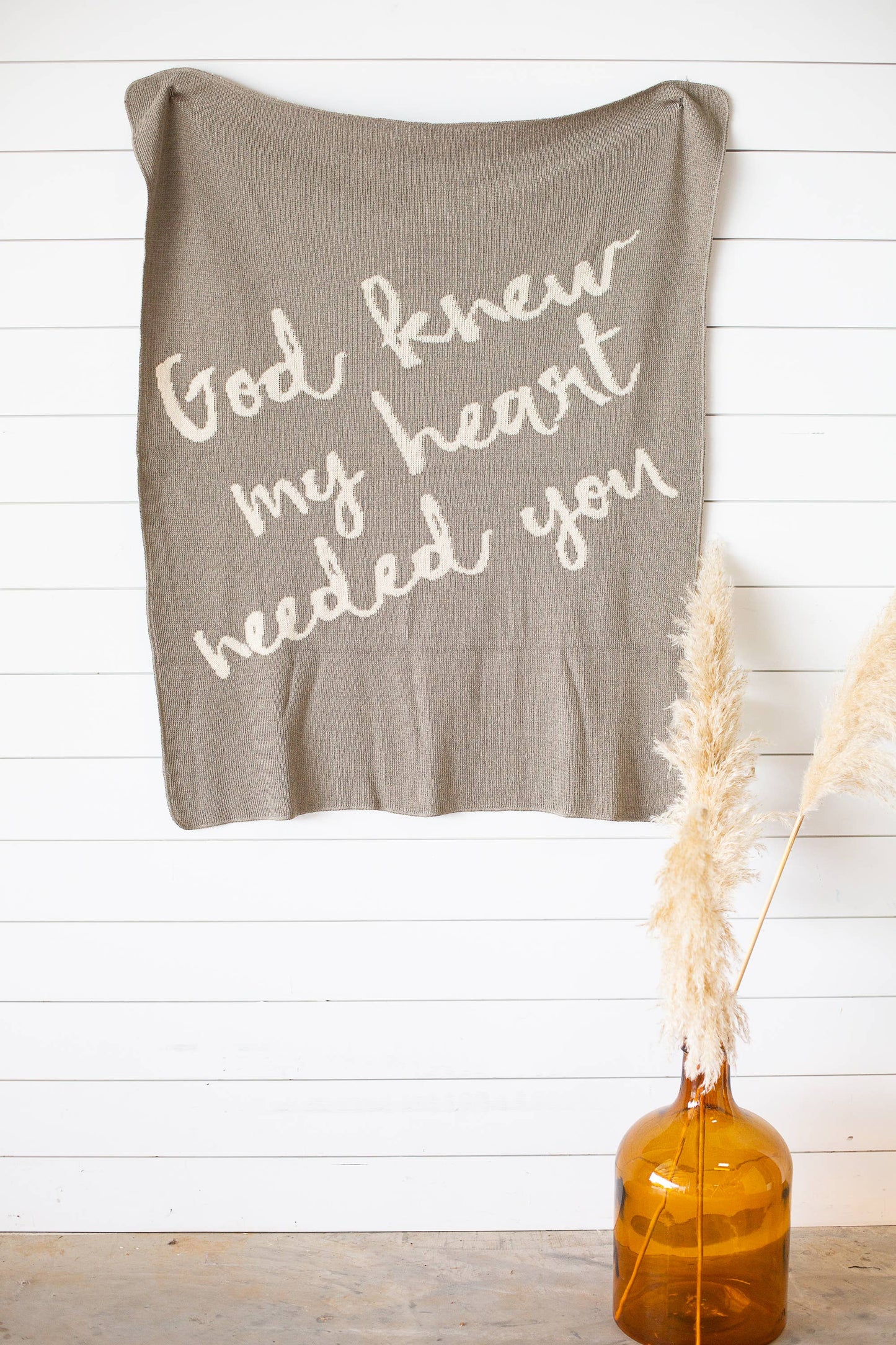 Modern Burlap - Made in the USA | God Knew My Heart Needed You Throw