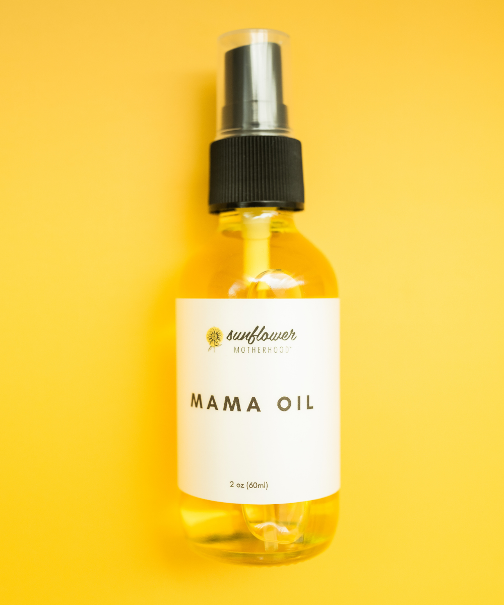 a Sunflower Motherhood - Mama Oil | Hydrating Maternity Belly Oil Natural Ingredients