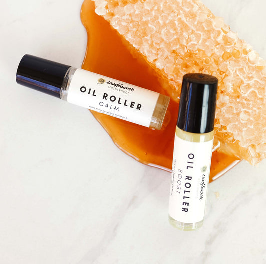 Sunflower Motherhood - Oil Roller Duo | Boost and Calm Aromatherapy Roller Set