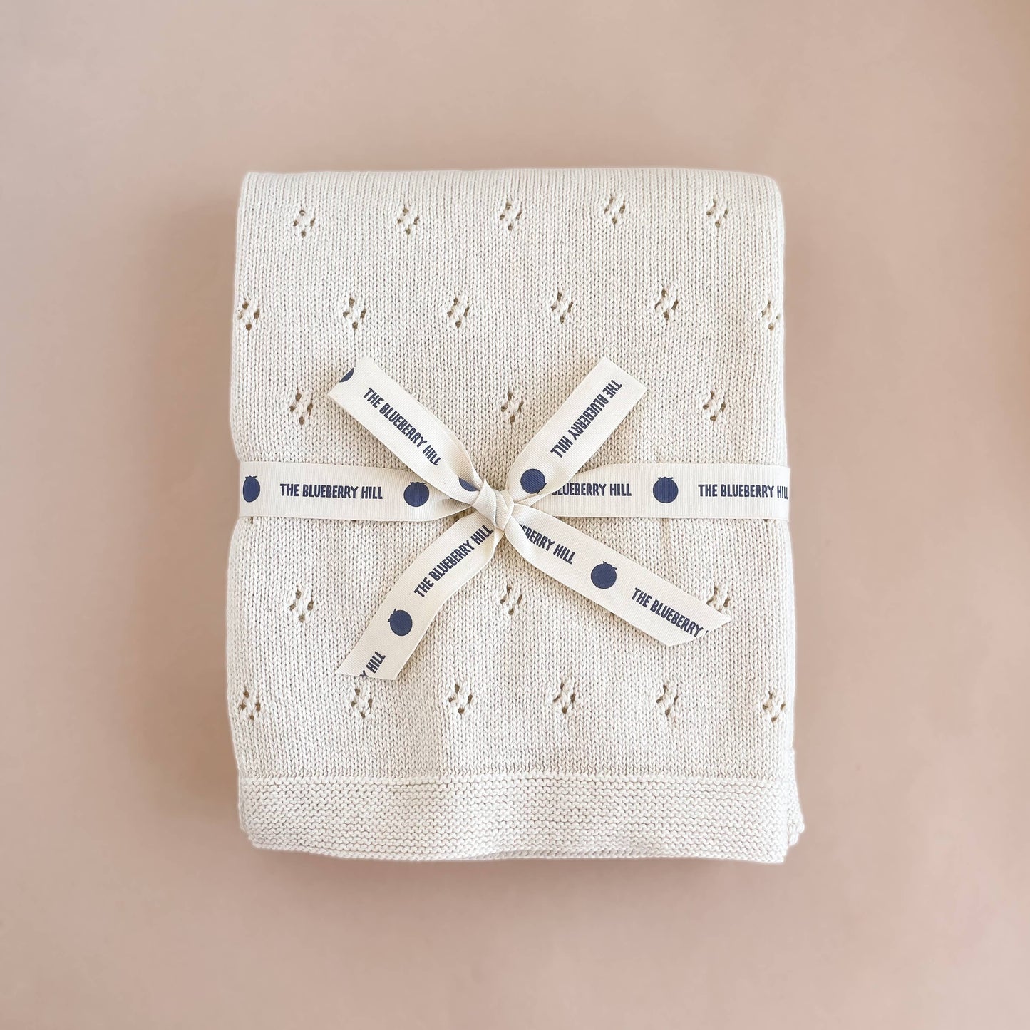 The Blueberry Hill - Heirloom Pique Blanket Cream Organic Cotton Baby Gift Summer