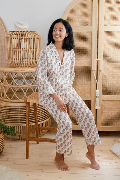 Priya Wear - Soft organic cotton pyjama wild rose