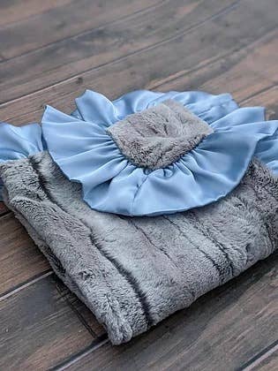 Cuddle Couture - Silver Fox- Baby Blue