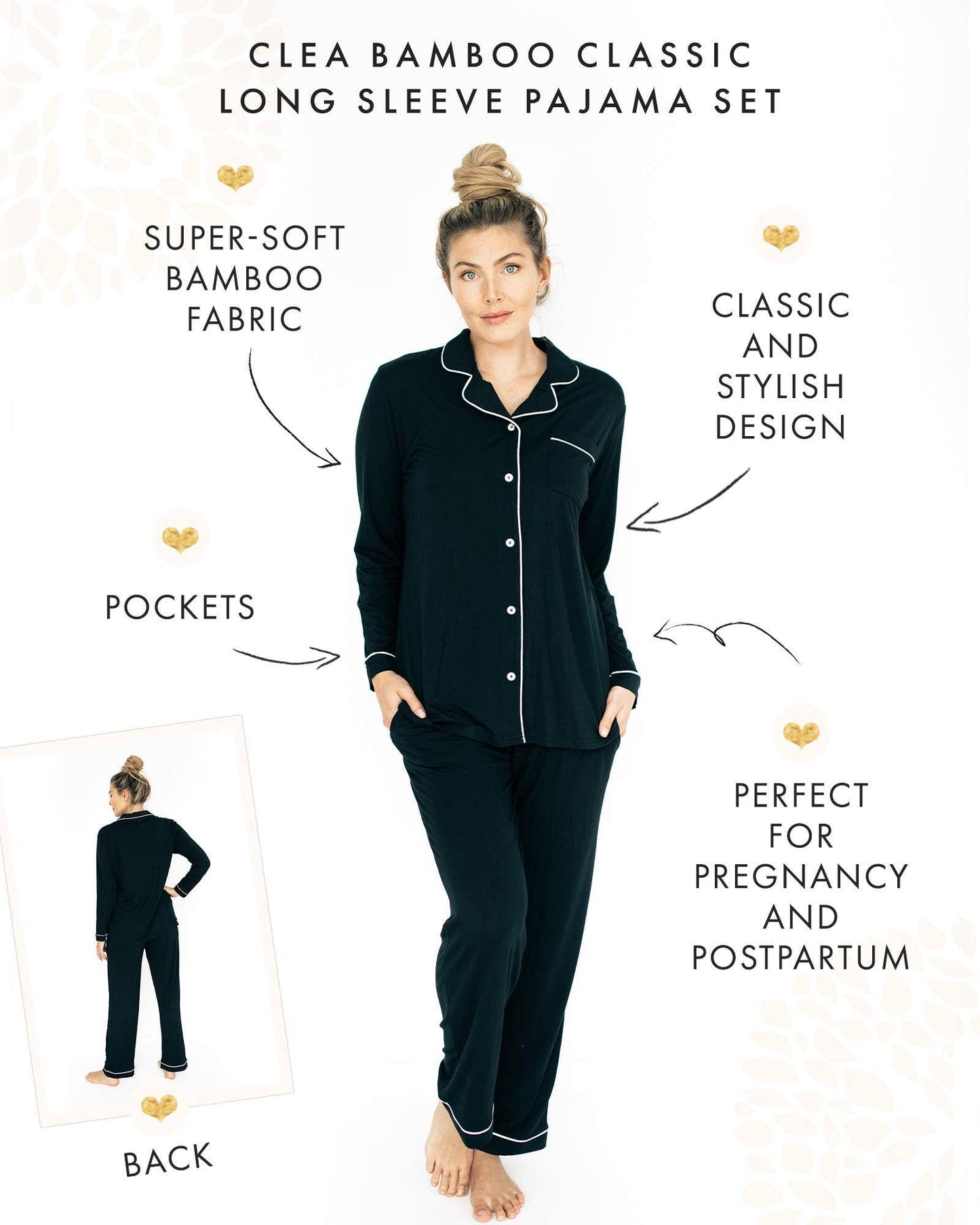 Kindred Bravely - Clea Bamboo Classic Long Sleeve Maternity & Nursing Pajama