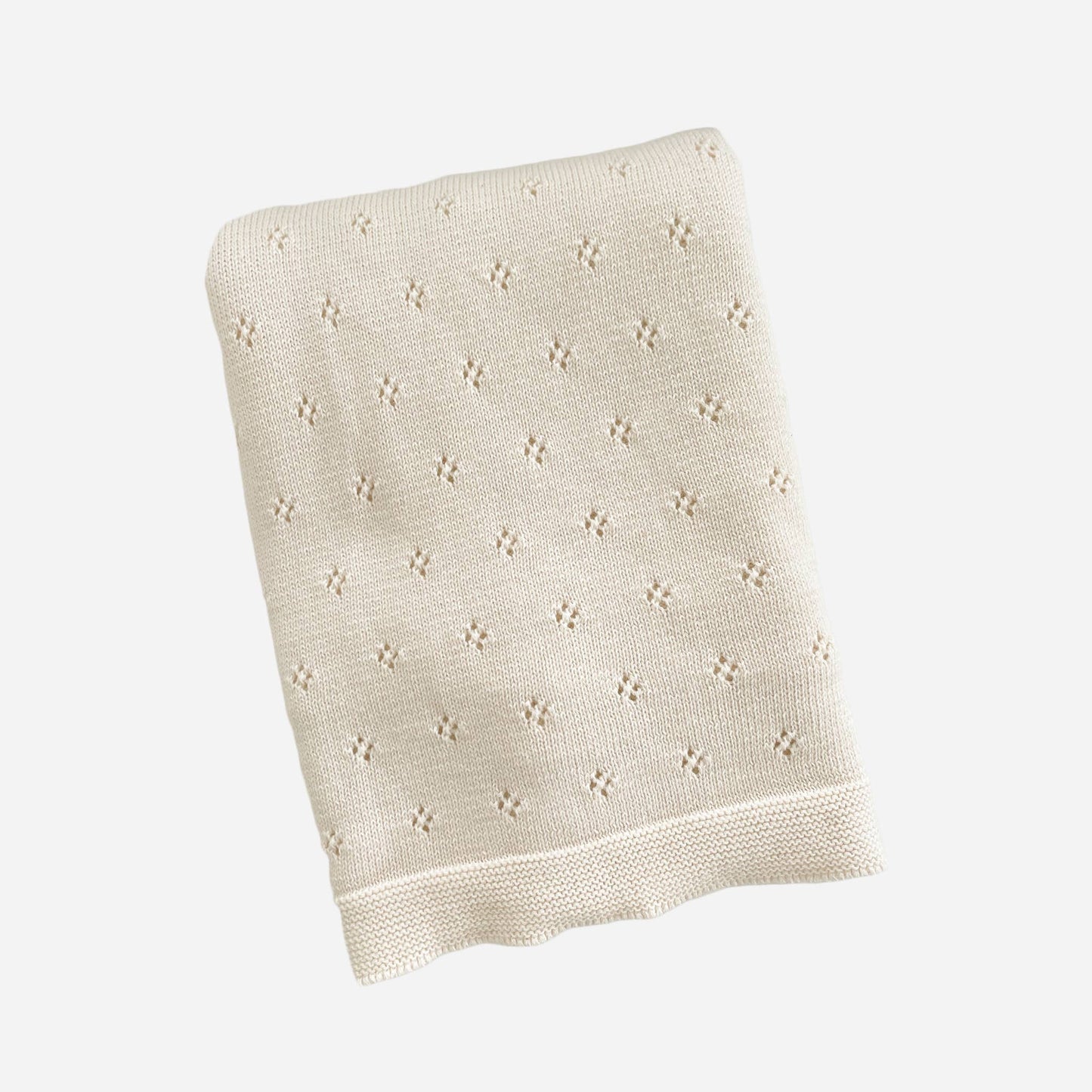 The Blueberry Hill - Heirloom Pique Blanket Cream Organic Cotton Baby Gift Summer