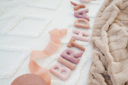 Joy Felts - Birthday girl Felt Letter Garland - Regular Letter Size