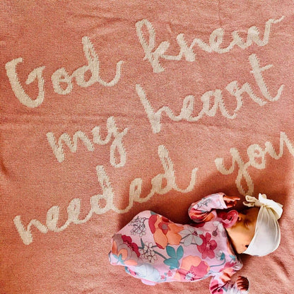 Modern Burlap - Made in the USA | God Knew My Heart Needed You Throw