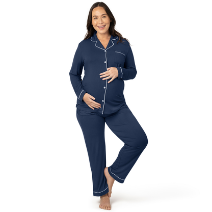 Kindred Bravely - Clea Bamboo Classic Long Sleeve Maternity & Nursing Pajama