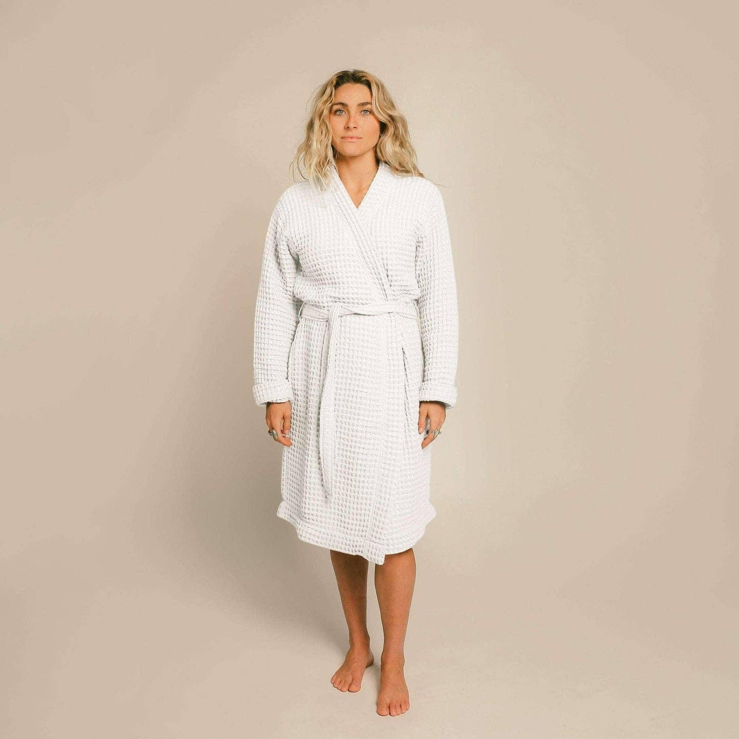 Happy Place Brand - Organic Weightless Waffle Bath Robe