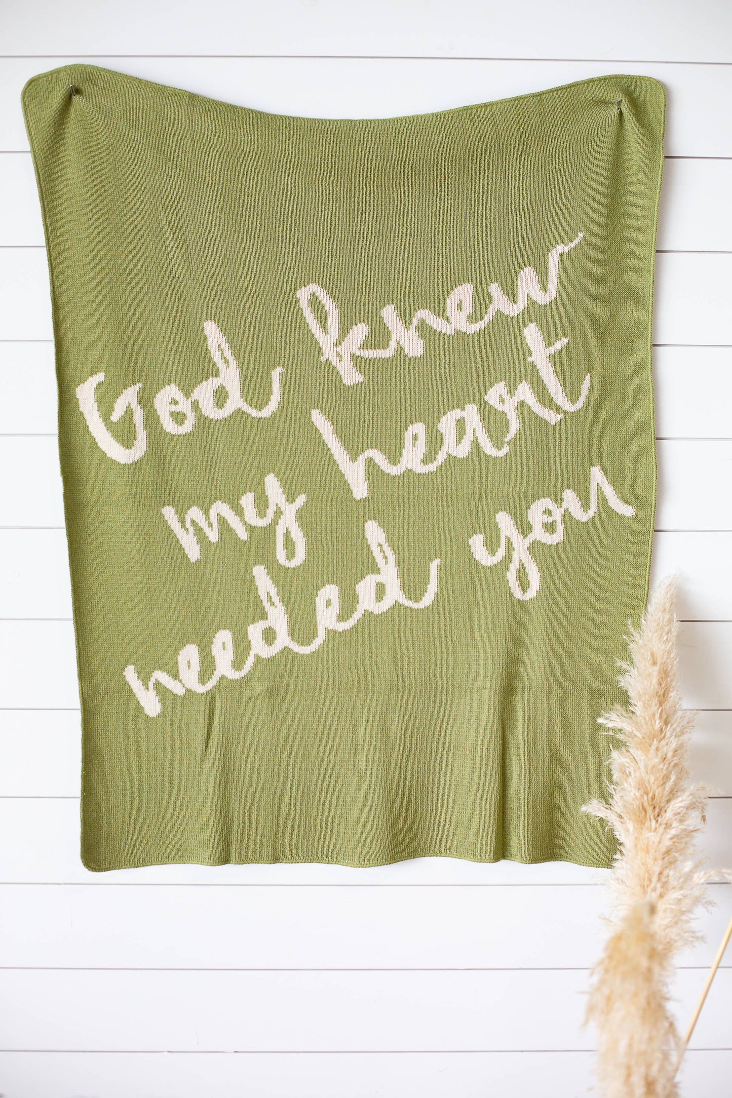 Modern Burlap - Made in the USA | God Knew My Heart Needed You Throw