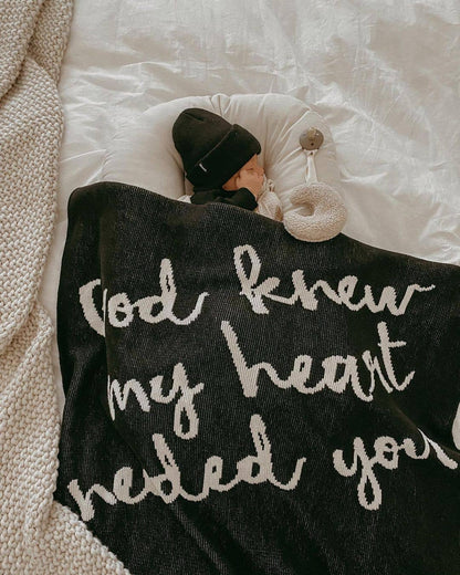 Modern Burlap - Made in the USA | God Knew My Heart Needed You Throw