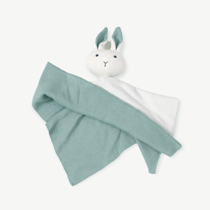 Viverano Organics - Bunny -Organic Baby Lovey Security Knit Blanket Cuddle Cloth