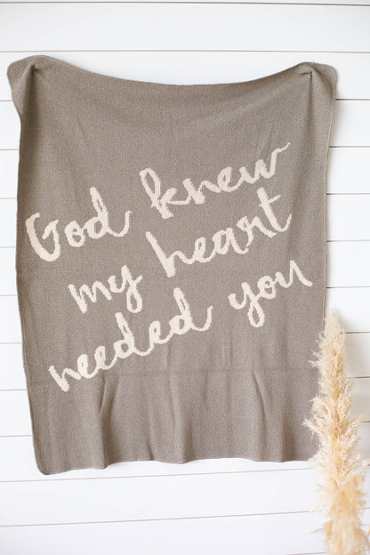 Modern Burlap - Made in the USA | God Knew My Heart Needed You Throw