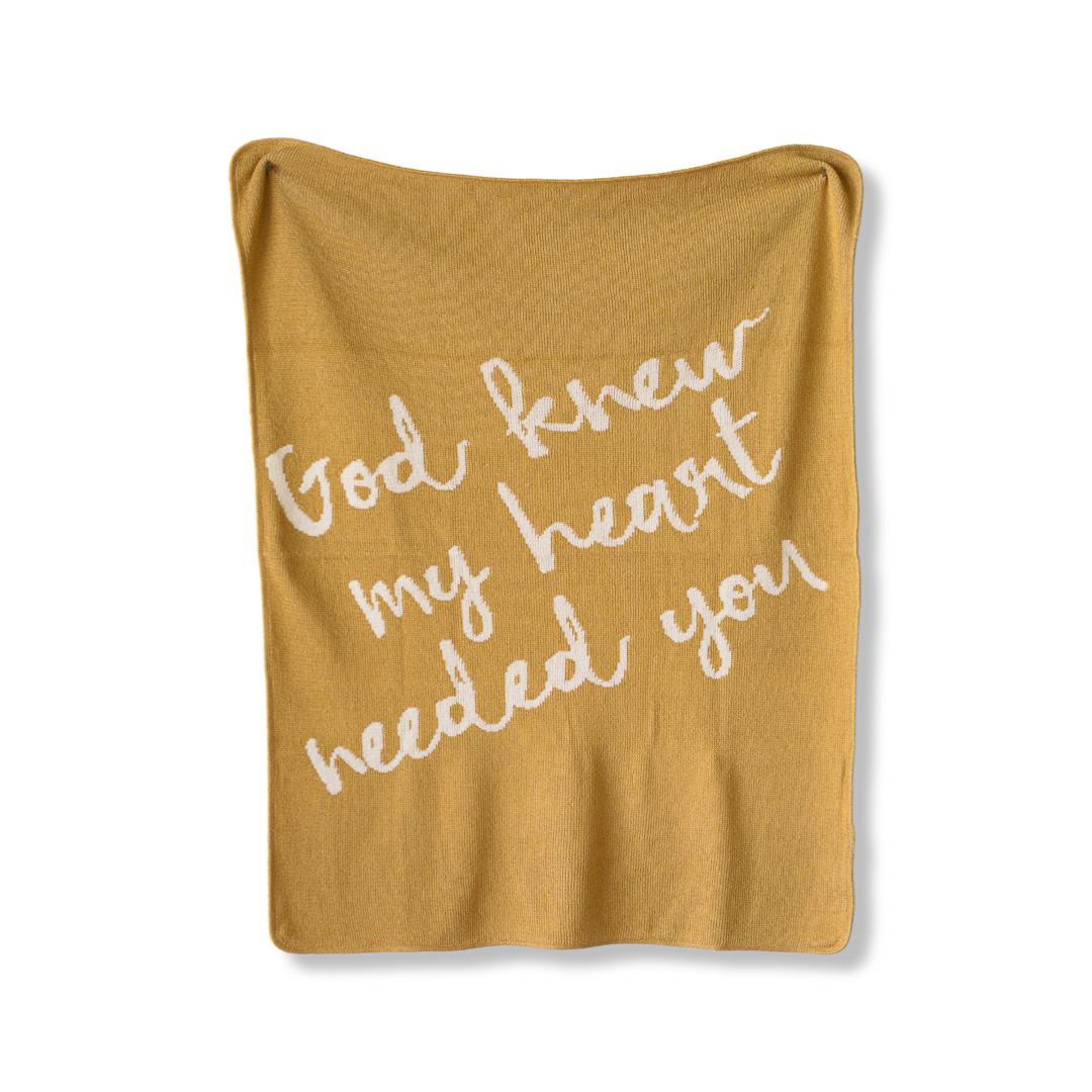 Modern Burlap - Made in the USA | God Knew My Heart Needed You Throw