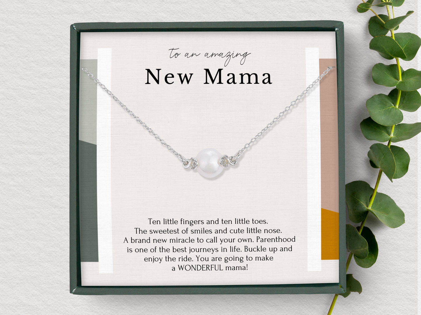 hope love shine - Congratulations New Mom Interlocking Circles Dainty Necklace