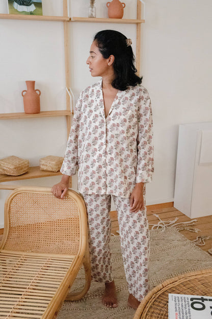 Priya Wear - Soft organic cotton pyjama wild rose