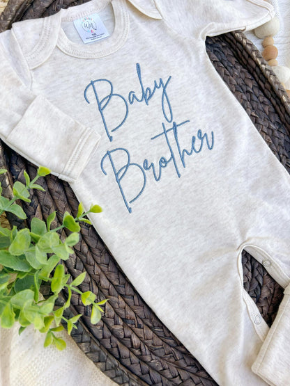 Wonderfully Made - Baby Romper | Baby Brother Blue - Baby Announcement