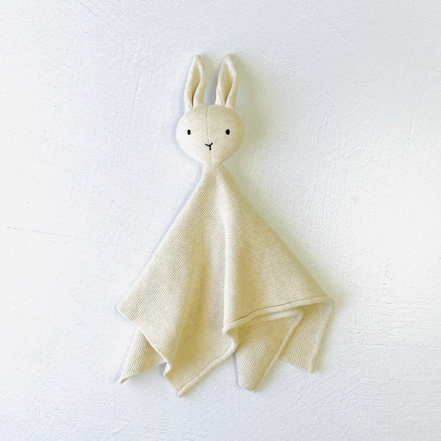 Viverano Organics - Bunny -Organic Baby Lovey Security Knit Blanket Cuddle Cloth