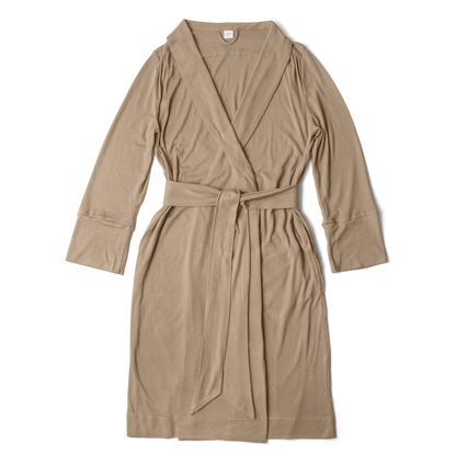 goumikids - Viscose Bamboo + Organic Cotton Womens Robe - Sandstone