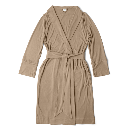 goumikids - Viscose Bamboo + Organic Cotton Womens Robe - Sandstone