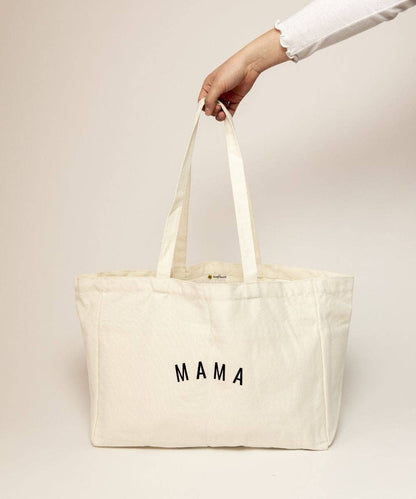 a Sunflower Motherhood - Mama Canvas Tote Bag | Stylish Eco-Friendly Diaper Bag