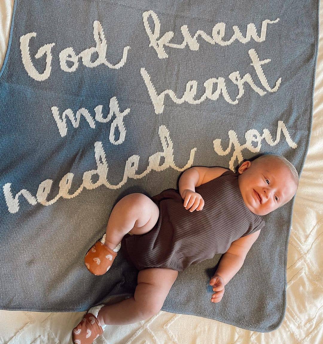 Modern Burlap - Made in the USA | God Knew My Heart Needed You Throw