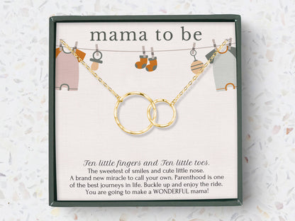 hope love shine - First Time Mama To Be Interlocking Dainty Circles Pregnancy