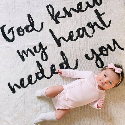 Modern Burlap - Made in the USA | God Knew My Heart Needed You Throw