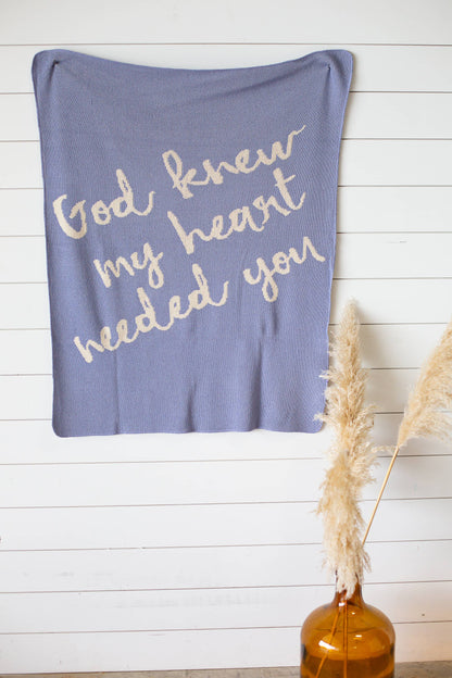 Modern Burlap - Made in the USA | God Knew My Heart Needed You Throw