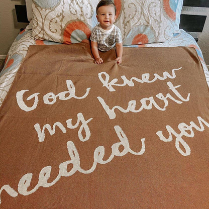 Modern Burlap - Made in the USA | God Knew My Heart Needed You Throw