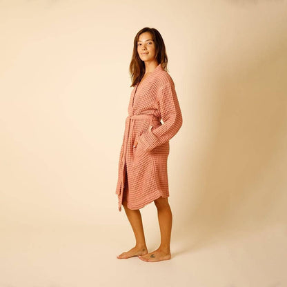 Happy Place Brand - Organic Weightless Waffle Bath Robe